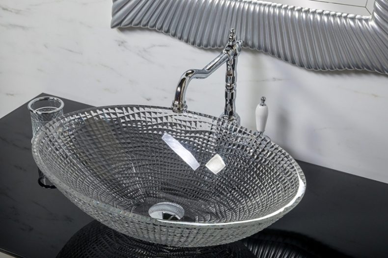 Раковина накладная Boheme Armadi Art NeoArt 51 прозрачный 813 - 1