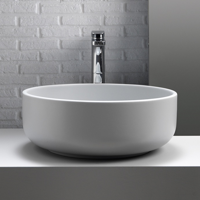 Kerasan Ciotola Раковина накладная С2 D46см, H17 см, без отв под смес, без перелива , цвет: белый матовый 430230 - 0