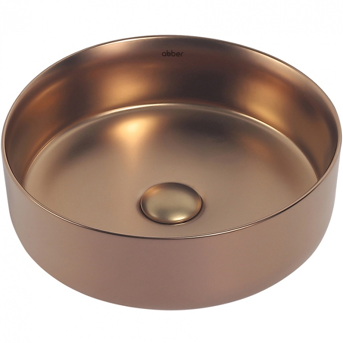 Накладная раковина Abber Bequem 36 розовое золото матовое AC2108MRG - 0
