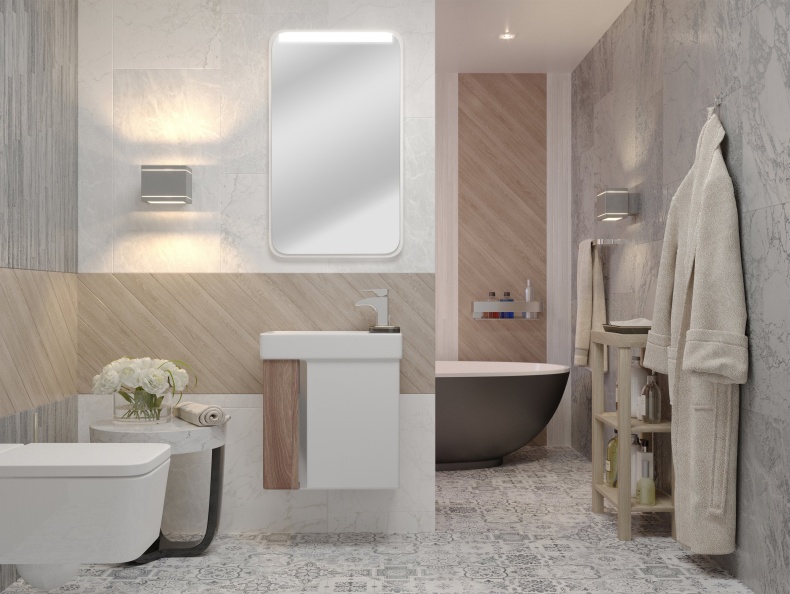 Зеркало Aquaton Вита 46 с подсветкой белый 1A221902VT010 - 2