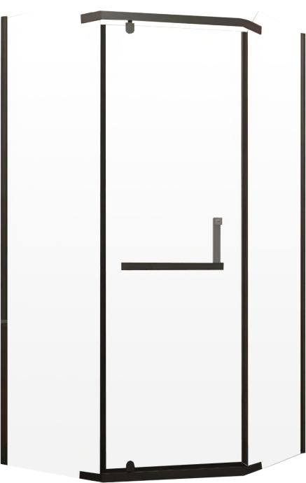 Душевой уголок Veconi Rovigo 100х100, черный  RV36B-100-01-C5 - 1