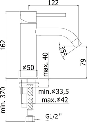 Смеситель Paffoni Light LIG071BO для раковины, белый - 3