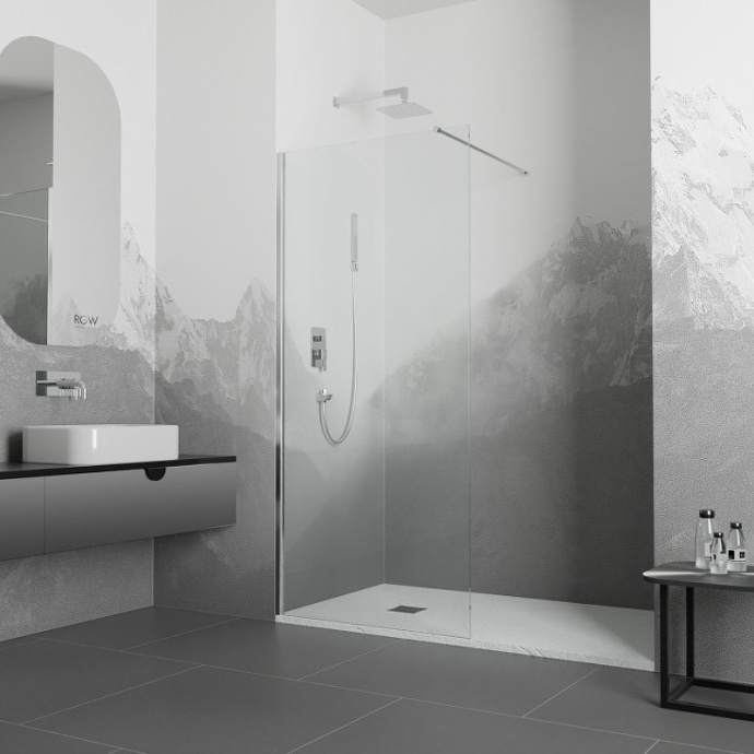 Душевая перегородка RGW Walk In WA-010 130х195 профиль хром стекло прозрачное 351001013-11 - 1