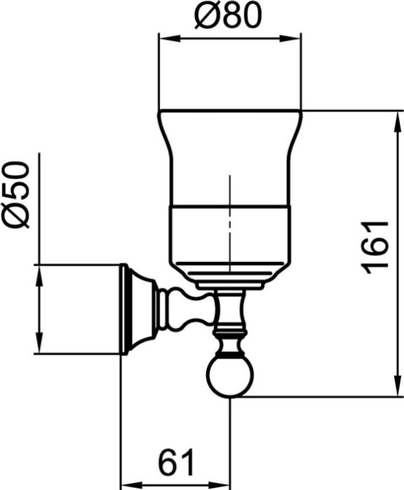 Стакан Webert Karenina КА500301017 хром-золото KA500301017 - 1