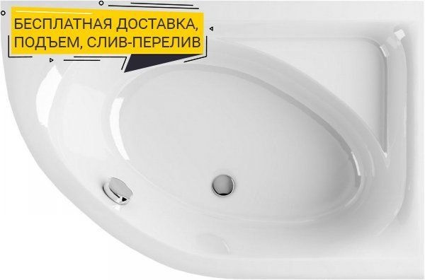 Ванна акриловая Excellent Aquarella R 170x110 белый WAEX.ARP17WH - 0
