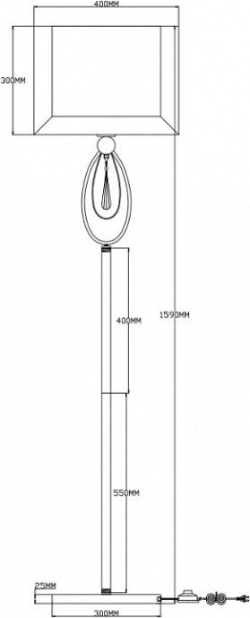Торшер Moderli Dark V2581-1F - 1