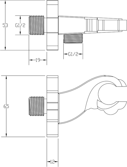Шланговое подключение Zorg Antic AZR 5 BR держатель для душа - 1