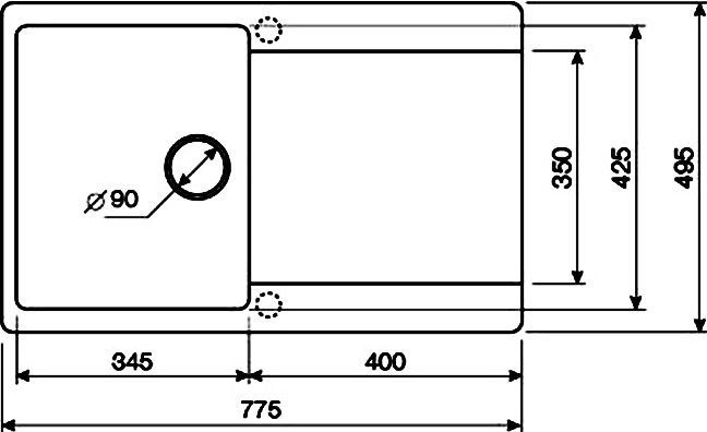Мойка кухонная Lava L4 белая L4.LAT - 3