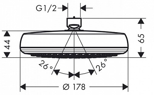 Верхний душ Hansgrohe   26577400 - 2