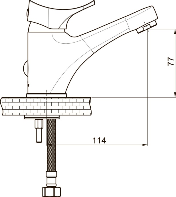 Смеситель для раковины GPD Florus хром MLB170 - 1