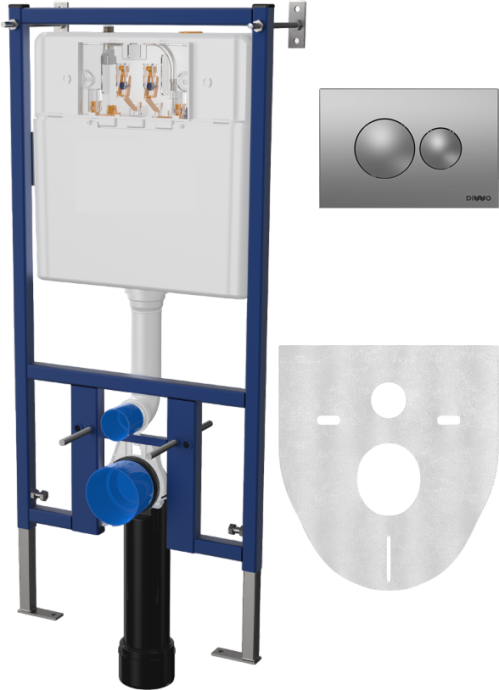 Система инсталляции для унитазов DIWO 4501 с кнопкой смыва 7311 хром матовый 574486 - 0