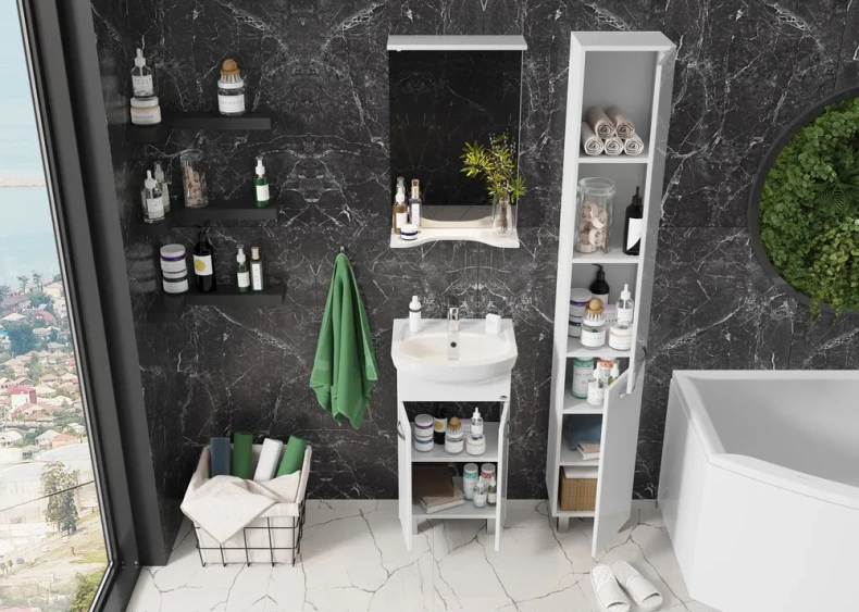 Тумба под раковину Onika Коралл 47 белый 104701 - 4