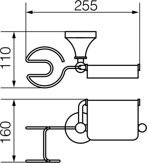 Держатель туалетной бумаги Veragio Gialetta VR.GIL-6485.BR с держателем освежителя воздуха - 2