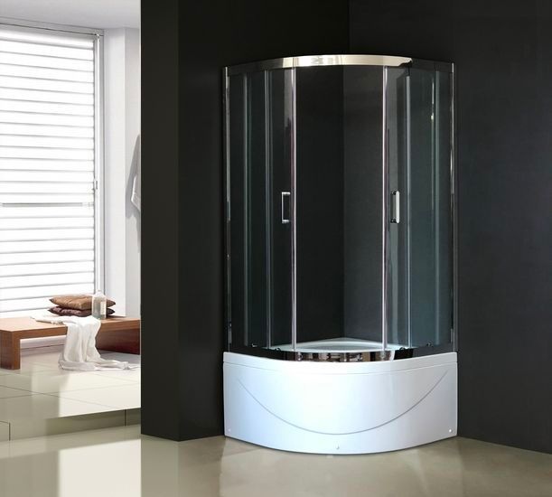 Душевой уголок Royal Bath ВК 90х90 с поддоном профиль хром стекло прозрачное RB90BK-T-CH - 1