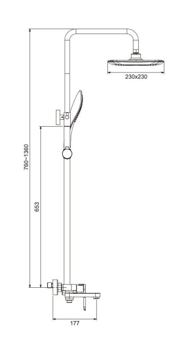Душевая стойка Gappo G2448 - 7