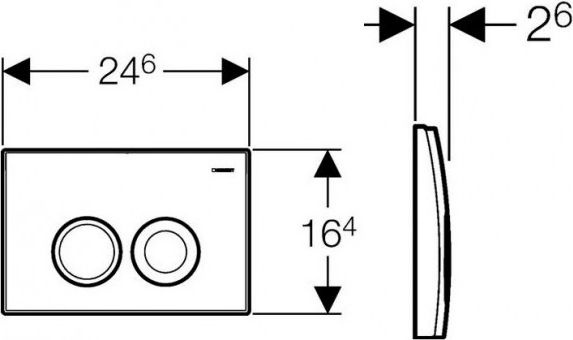 Кнопка смыва Geberit Delta 21 115.125.21.1 хром - 2
