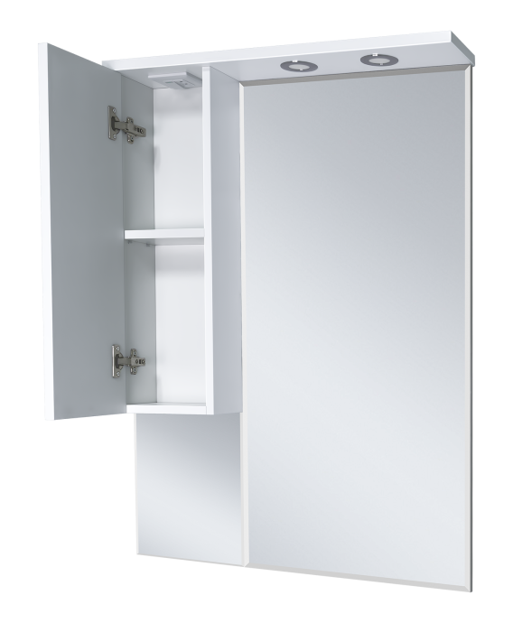 Терра - 70 зеркало-шкаф белый левый П-Тер02070-011Л - 1