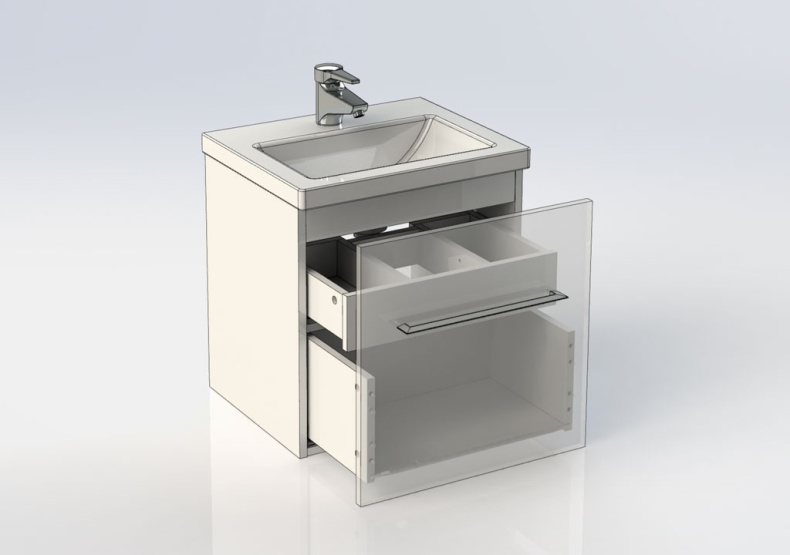 Тумба для комплекта Aquanet Порто 50 белая 195729 - 8