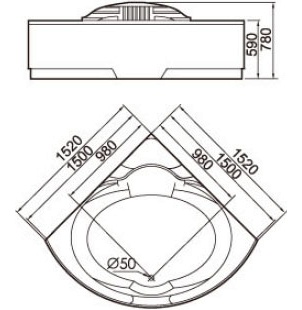 Гидромассажная ванна Gemy  152x152 см  G9082 K - 5