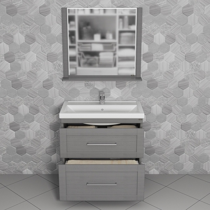 Тумба под раковину напольная Санта Венера 80 серый 221017 - 4