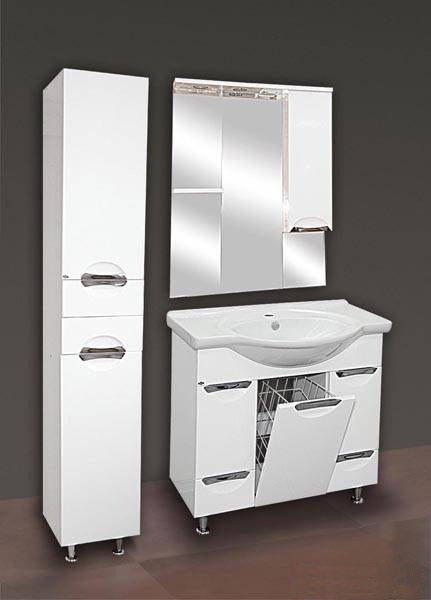 Тумба для комплекта Misty Жасмин 85 белая эмаль, 2 ящика, БК П-Жас01085-011К2Я - 2