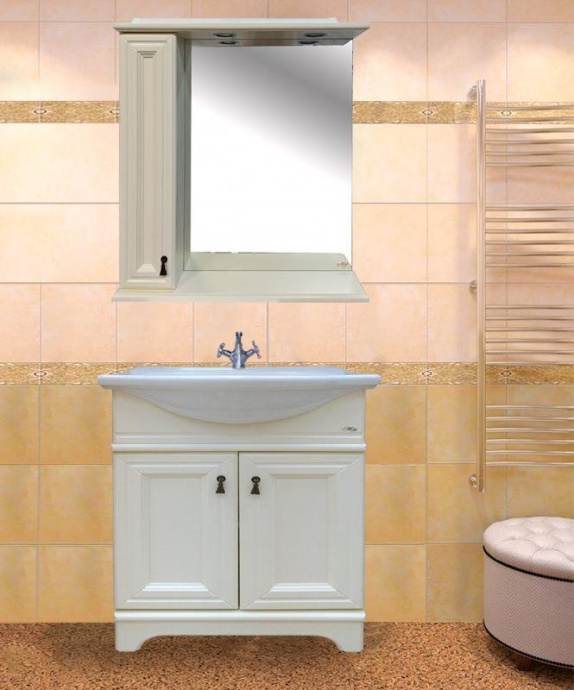 Зеркало Misty Лувр 75 L слоновая кость П-Лвр03075-1014Л - 1