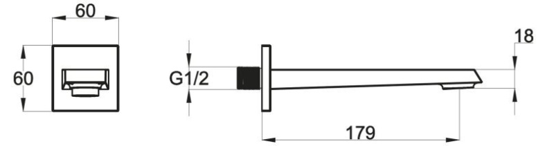 Излив BelBagno Arlie ARL BC CRM для ванны ARL-BC-CRM - 1