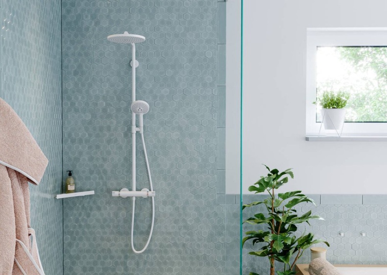 Душевая система Hansgrohe Croma Select S 280 1 режим струи 26890700, белый матовый - 1