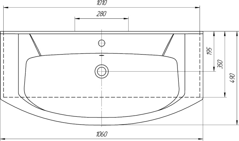 Мебельная раковина Kirovit Элеганс 105 - 2