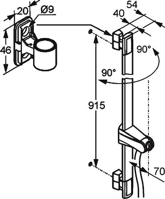Душевая штанга Kludi Q-BEO 5012005-00 - 3
