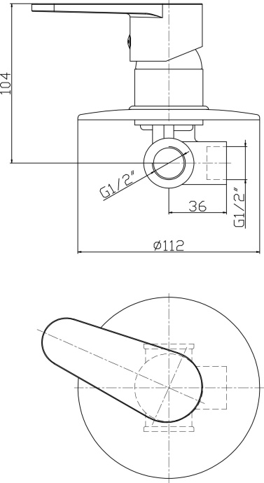 Смеситель Orange Otto M22-400cr для душа - 1