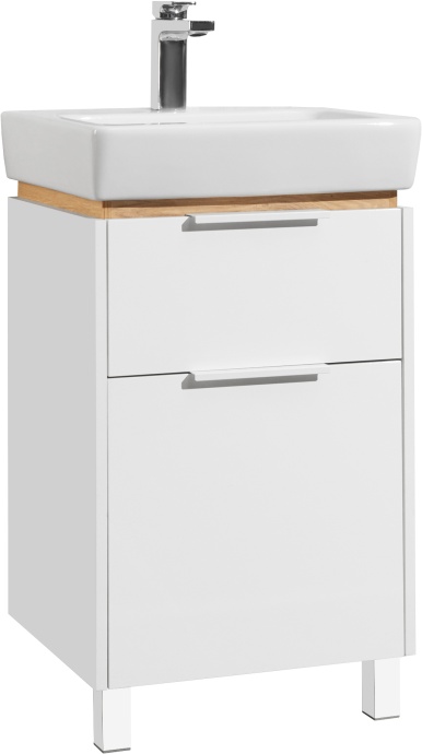 Тумба с раковиной STWORKI Дублин 50 подвесная, с накладной раковиной, узкая, в скандинавском стиле 406297 - 2