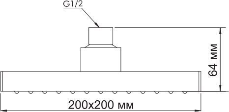 Верхний душ Wasserkraft   A028 - 2