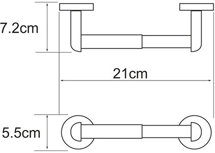 Держатель туалетной бумаги Wasserkraft Rhein K-6222 - 3