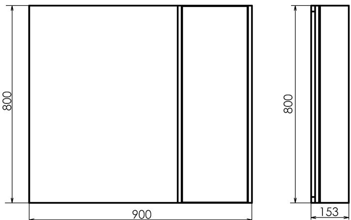 Зеркало-шкаф Comforty Бремен 90 дуб белый 00004142374 - 3