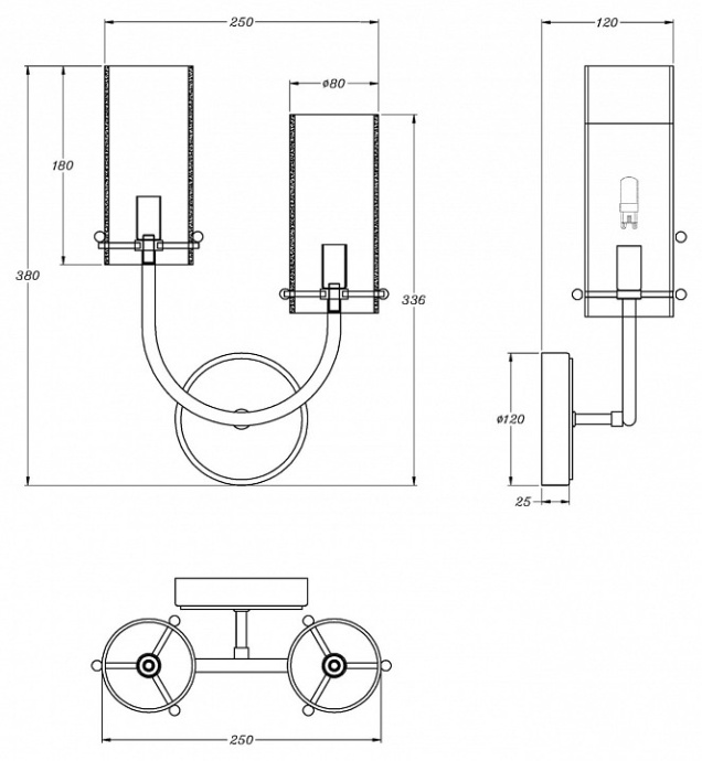 Бра Maytoni Arco MOD223WL-02BS1 - 1