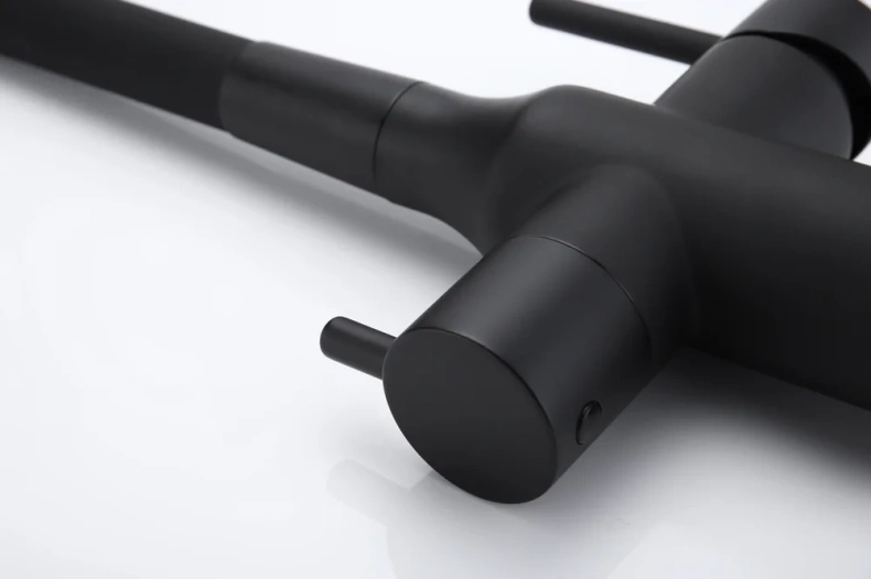 Смеситель для кухни Paulmark Salix с гибким изливом темно серый - черный матовый Sa213419-401 - 10