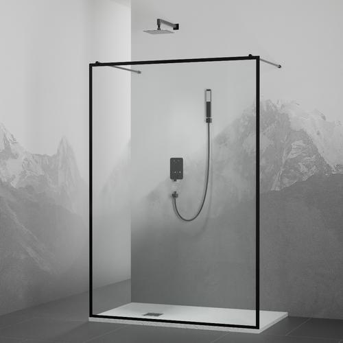 Душевая перегородка Rgw Walk in 120x200 чёрный стекло прозрачное 35101712-84 - 0