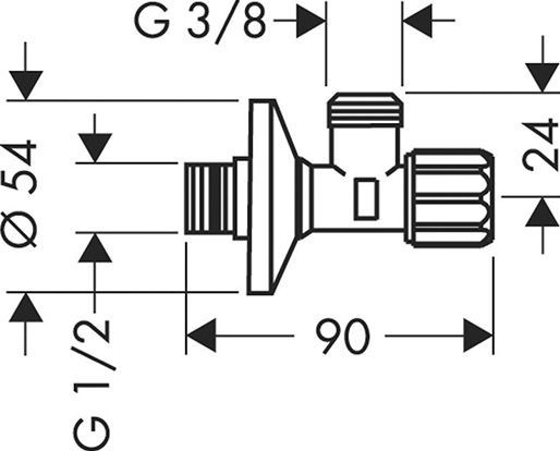 Вентиль Hansgrohe с микрофильтром 13904000 - 1