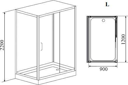 Душевая кабина Timo Helma 120x90 см  HELMA Н-520 L - 5
