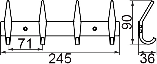 Крючок Veragio Gifortes VR.GFT-9074.CR хром - 1
