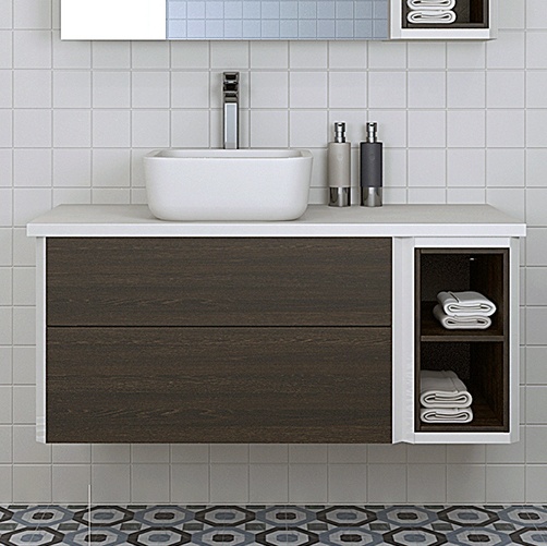 Мебель для ванной Акватон Брук 100 (80+20) дуб феррара - 2