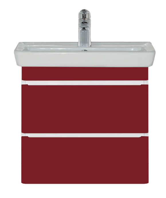 Тумба под раковину Misty Прима 60 красная глянцевая П-При01060-041П2ЯД - 0