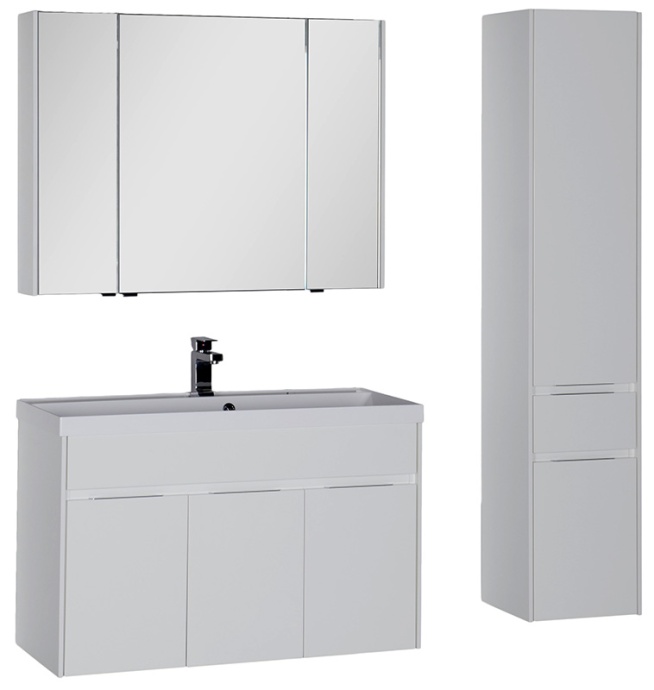 Зеркало-шкаф Aquanet Латина 100 белый 179636 - 5