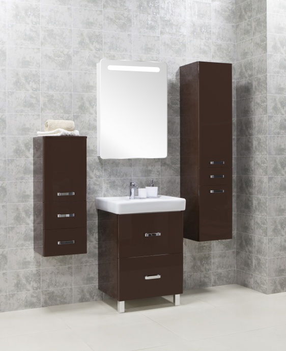 Тумба с раковиной Акватон Америна Н 60 темно-коричневая - 1