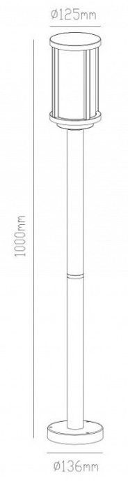 Уличный светильник Arte Lamp Toronto A1036PA-1BK - 1