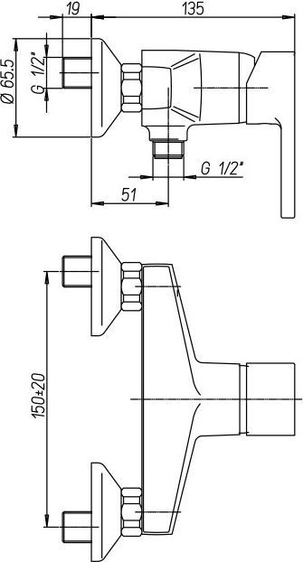 Смеситель для душа Paini Arena 92CR5112SFTKM - 1