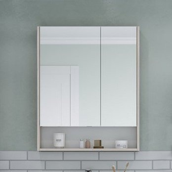 Зеркало-шкаф Aquaton Сканди 70 белый - светлое дерево 1A252202SDB20 - 2
