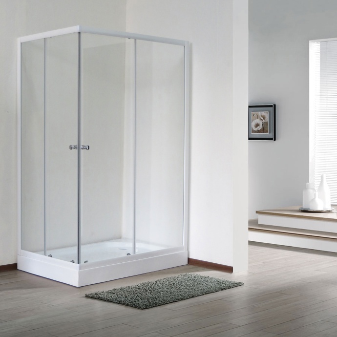 Душевой уголок Royal Bath HP 120х80 L с поддоном профиль белый стекло прозрачное RB8120HP-T-L - 1