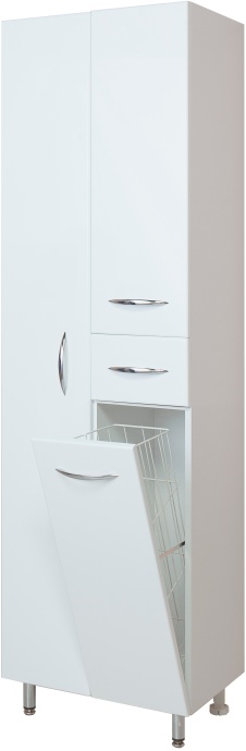 Шкаф-пенал Onika Модерн 52 L с бельевой козиной, белый  405206 - 0